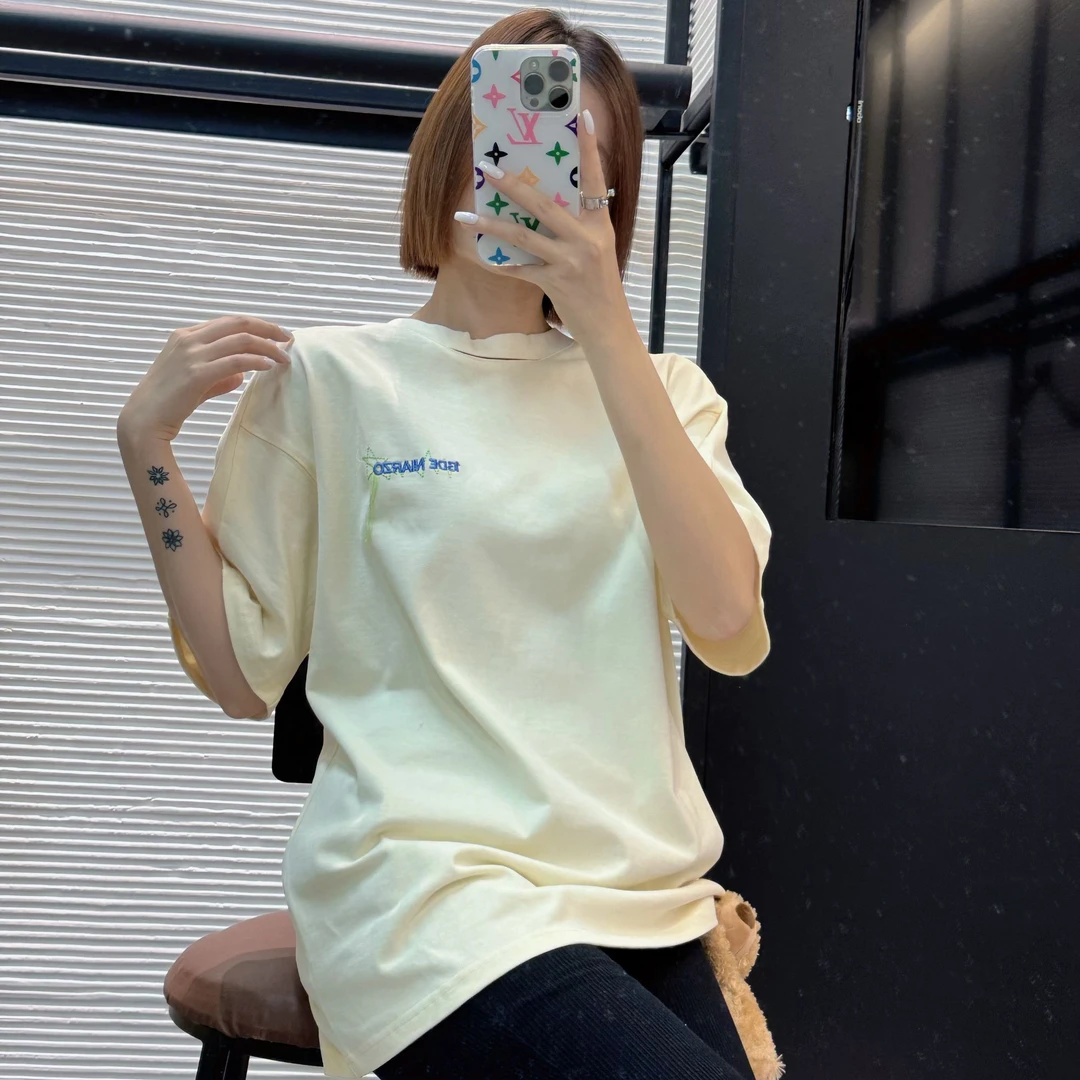 【星际彩虹】ins设计师款夏季减龄显瘦重磅宽松短袖T恤休闲（040）