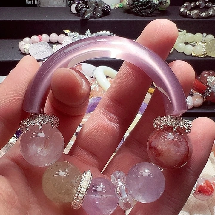 猫***力水晶手链未镶嵌水晶手链