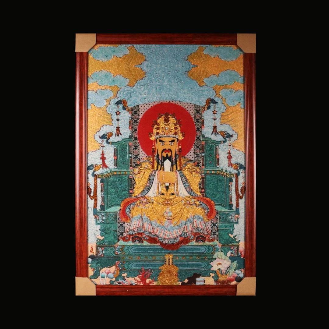 Q000974  龙五爷刺绣装饰画