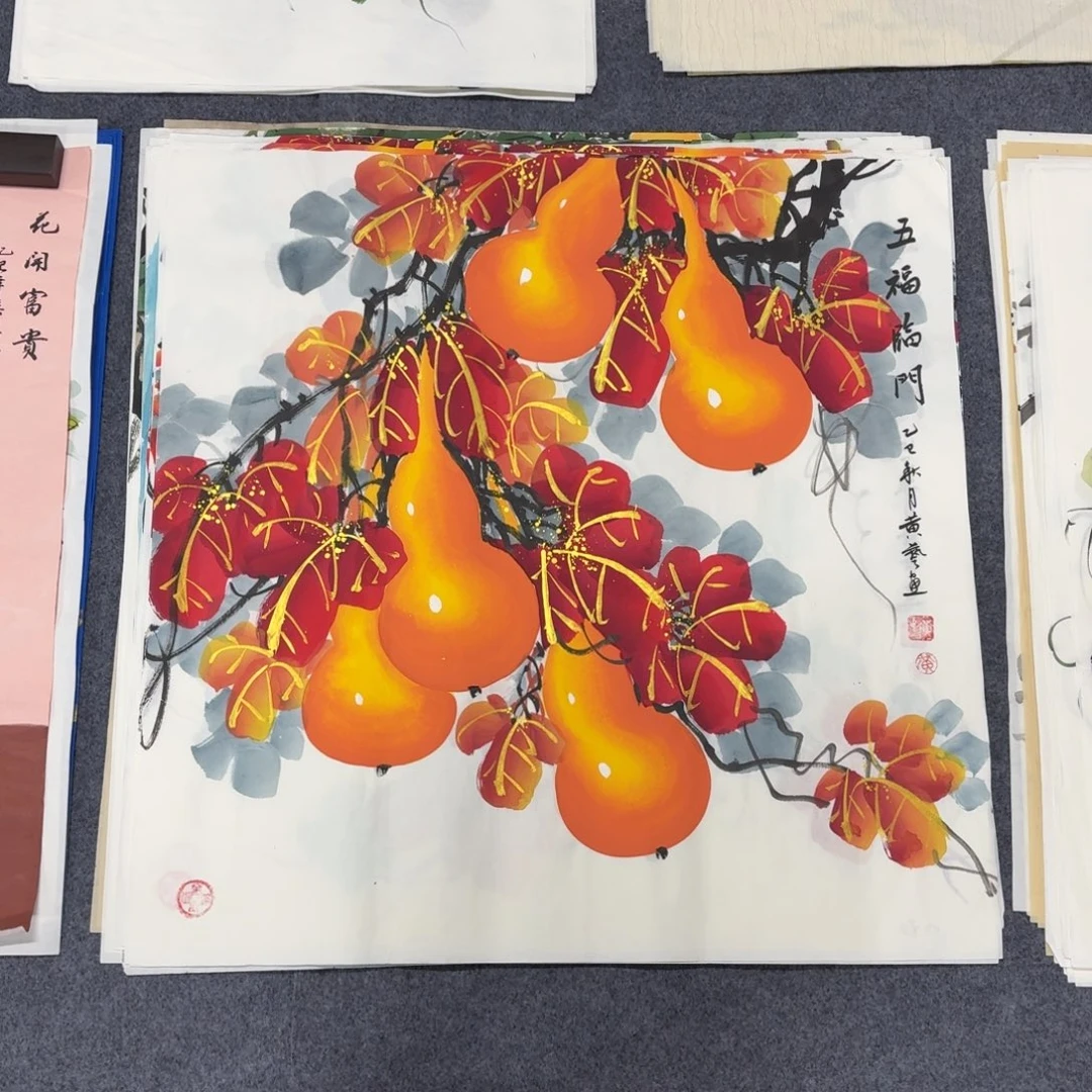 国画68×68手绘画画画