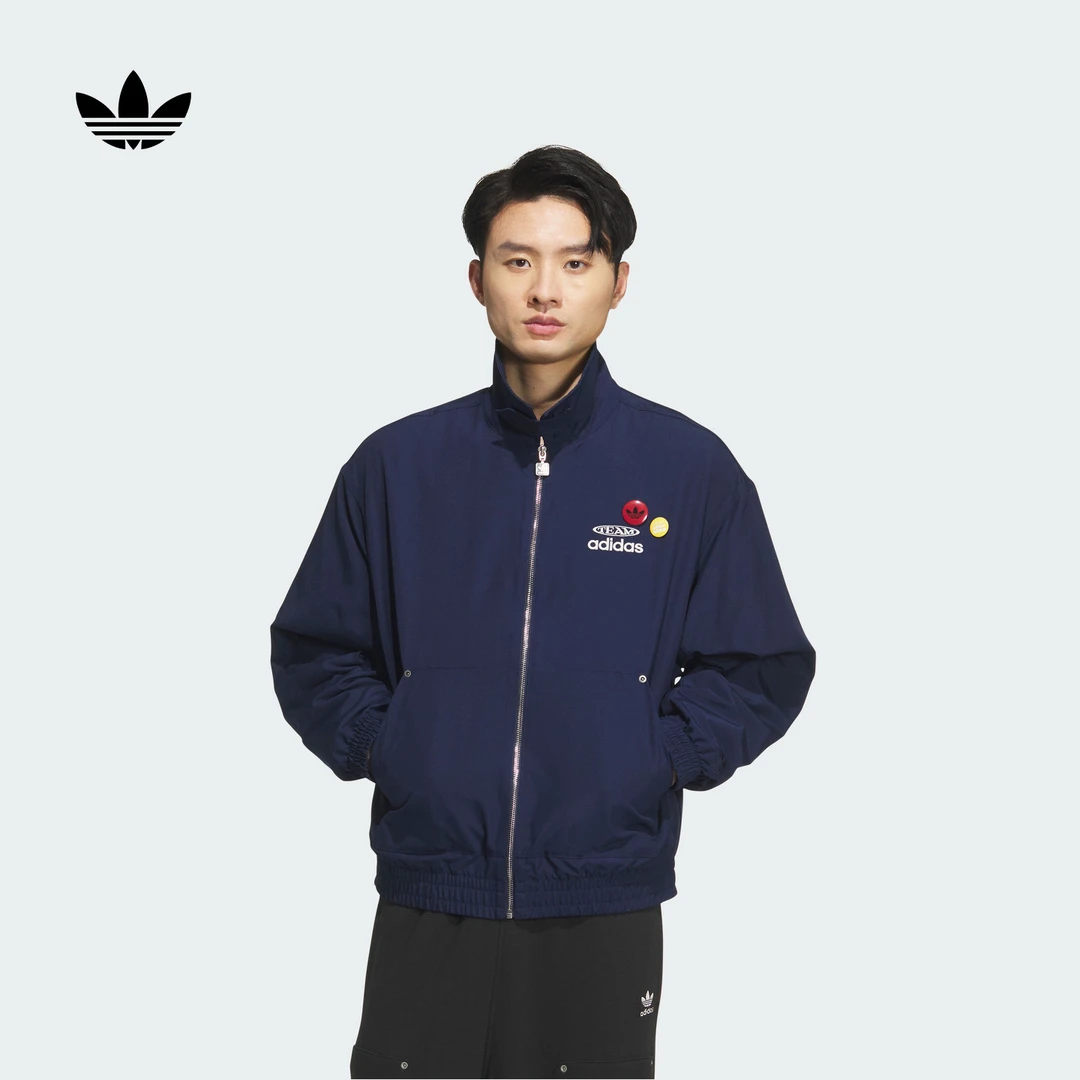 阿迪达斯三叶草 休闲时尚宽松运动夹克外套男款秋冬adidas KC0135