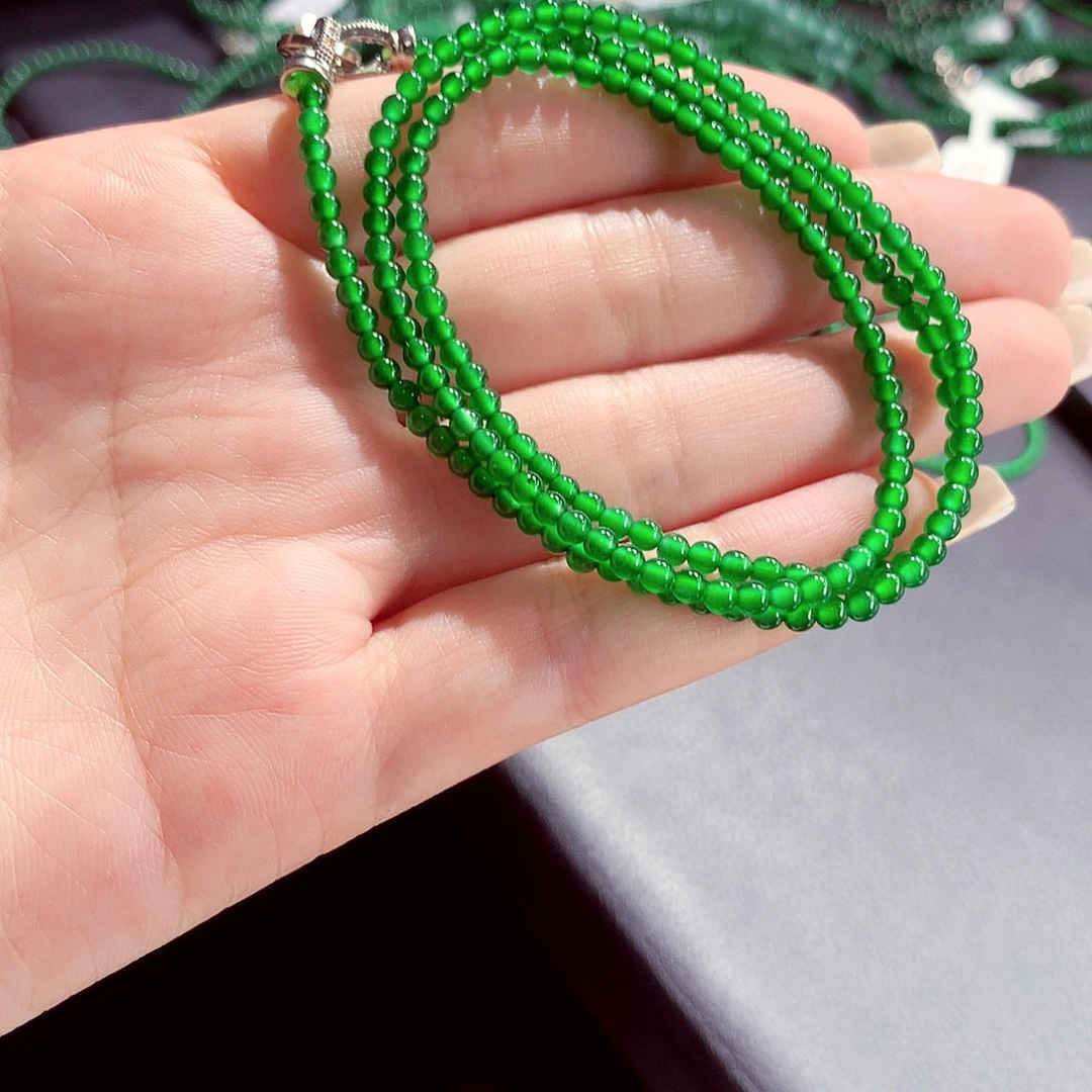 翡翠未镶嵌毛衣链