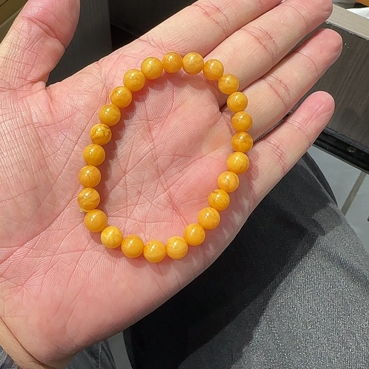 蜜蜡颈饰未镶嵌俄料