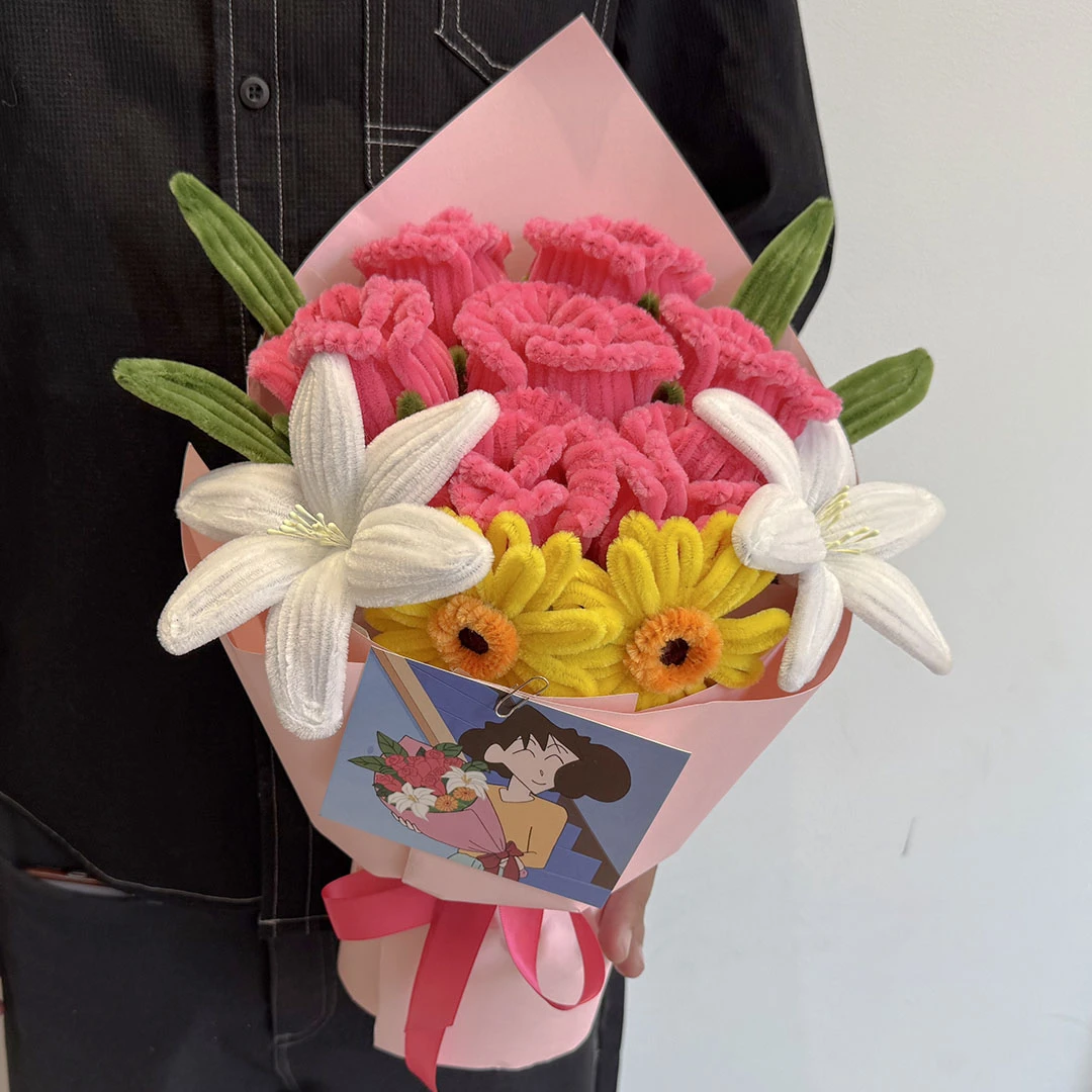 美伢广志同款花束扭扭棒花束成品送女友生日礼物闺蜜毕业礼物七夕