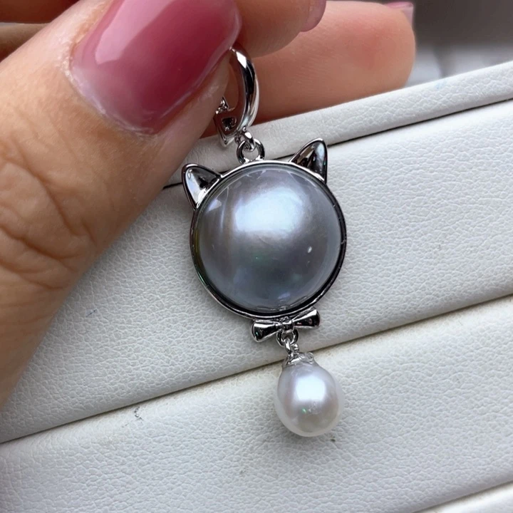 合金拼合珍珠（马贝珠）颈饰