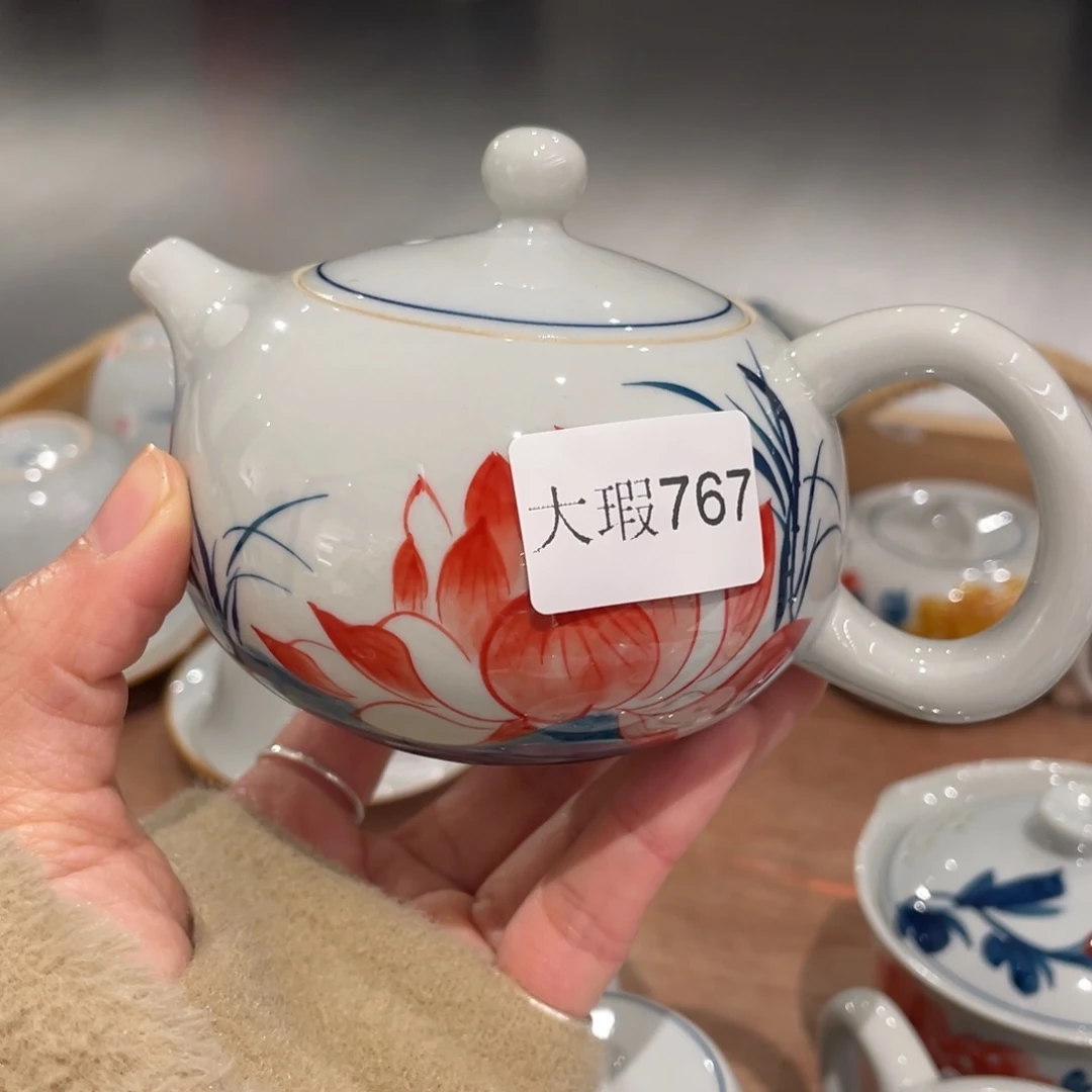 有瑕釉下彩纯手绘