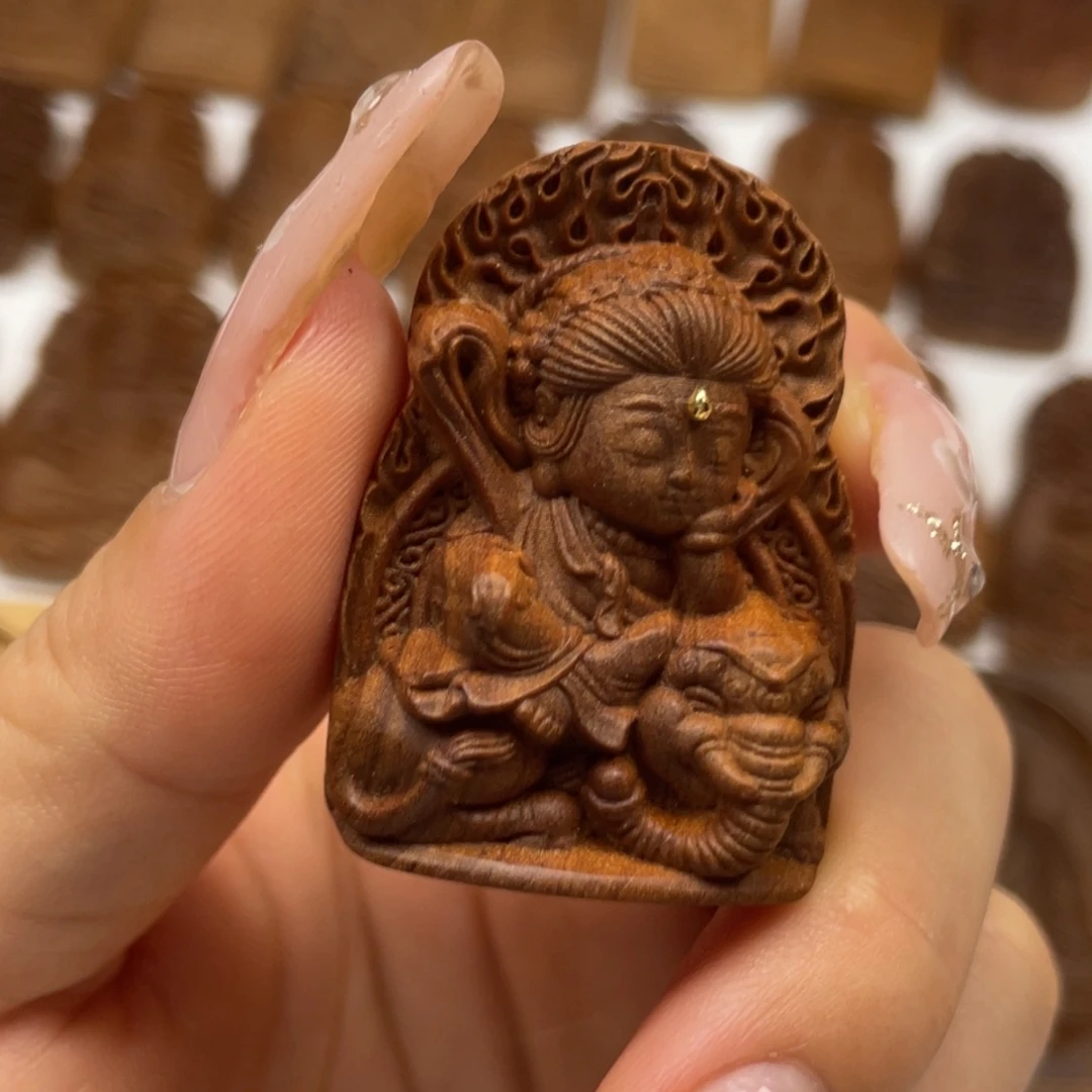 檀香木无事牌普贤