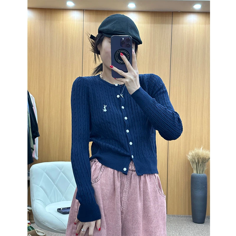 微胖妹妹mm时尚显瘦简约打底外穿小外套女长袖针织开衫毛衣春秋薄