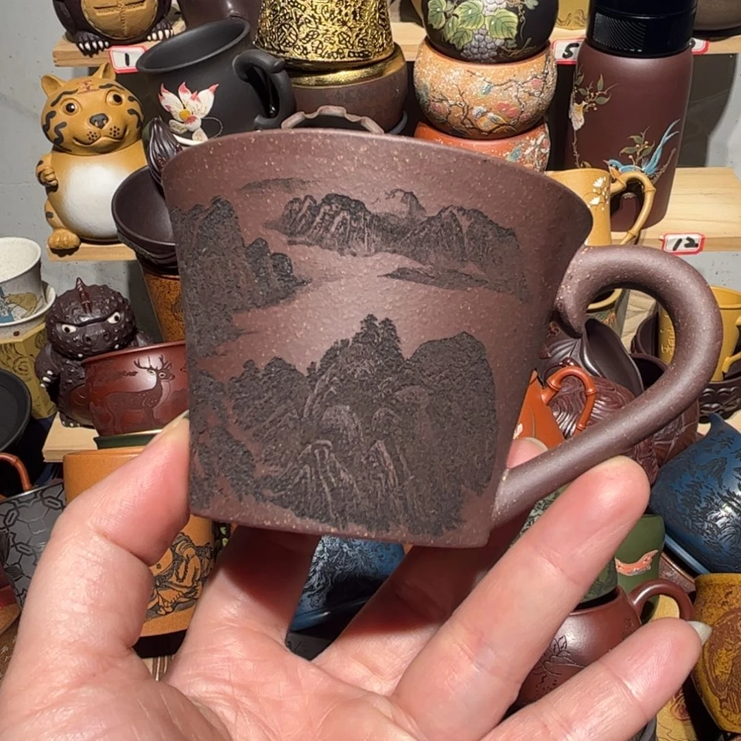 紫砂茶杯宜兴紫砂主人杯