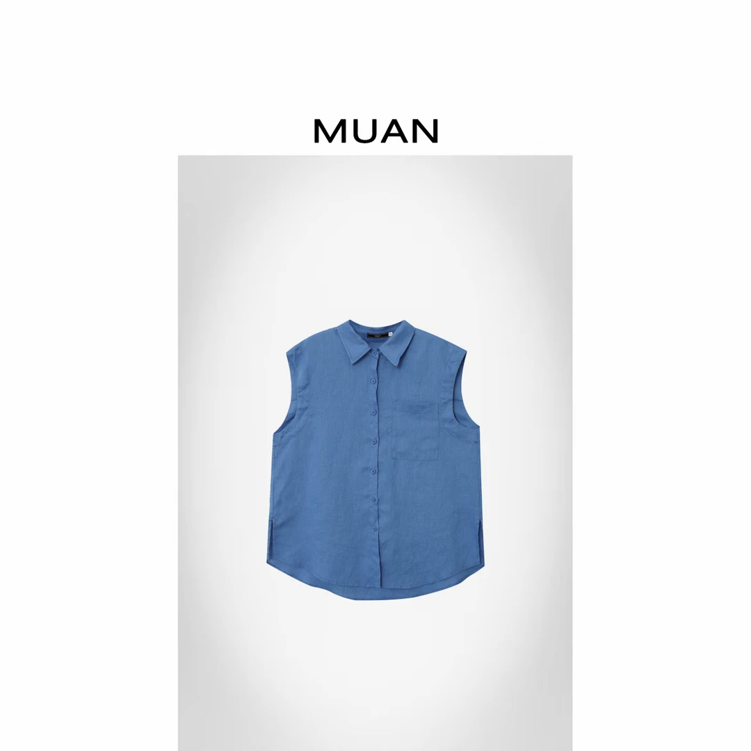 木岸MUAN：《云深不知处马甲》定制100亚麻百搭高级马甲上衣DS-6650