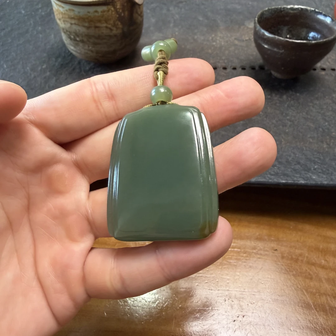 析木河磨玉36克无结构苏工平安无事牌红糖皮手推出油颜色艳丽