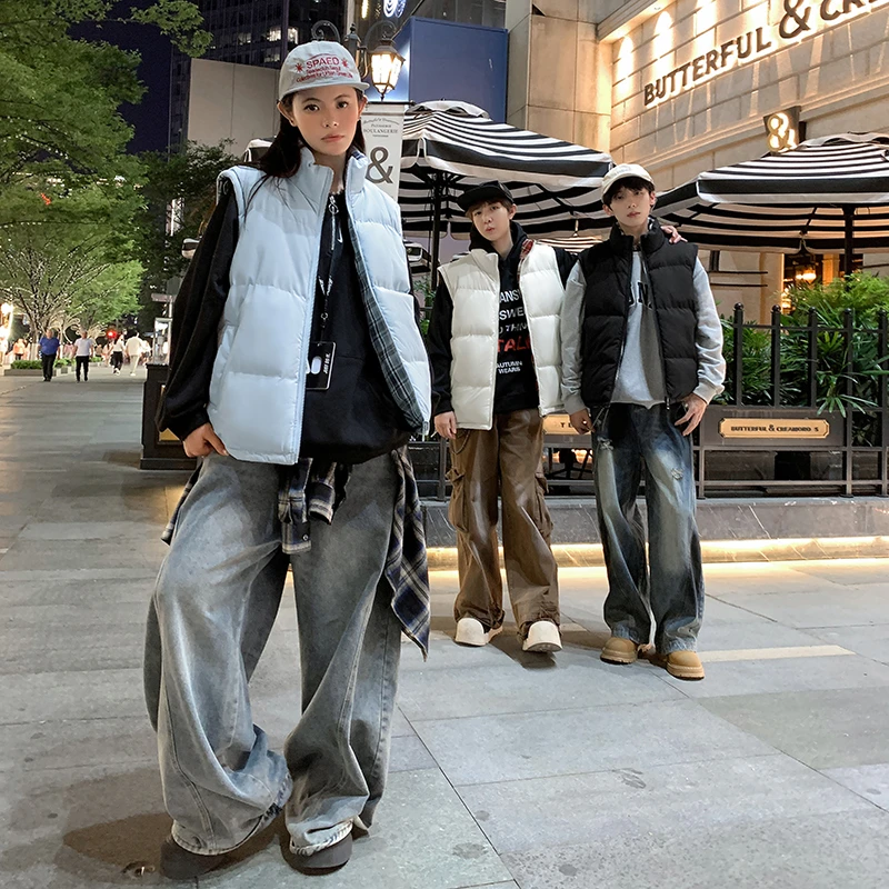 新款2025男上衣爆款棉背心两面穿保暖运动无袖男士马甲外穿秋冬款