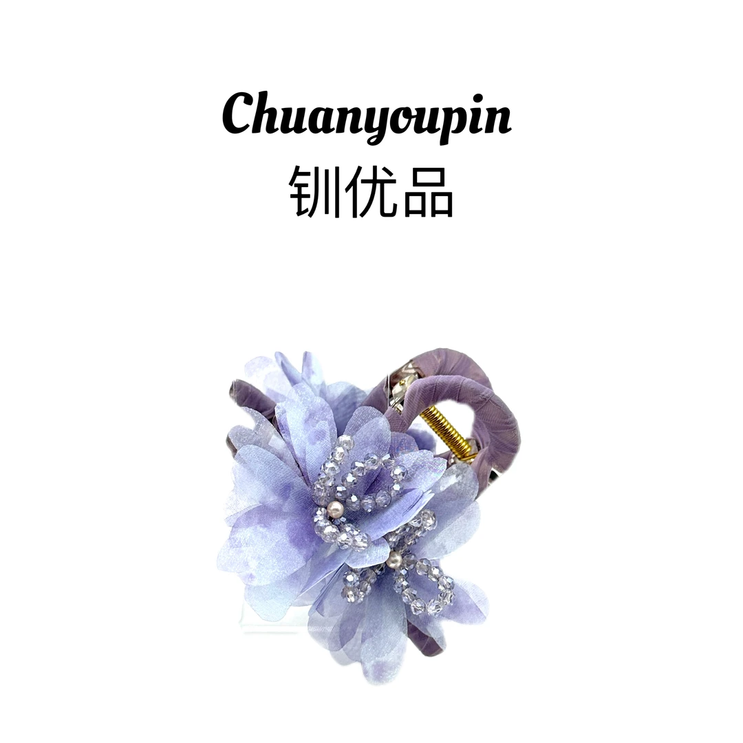 E084【莫奈花园 8CM抓夹 】发饰气质超仙韩式时尚简约网红发夹发卡