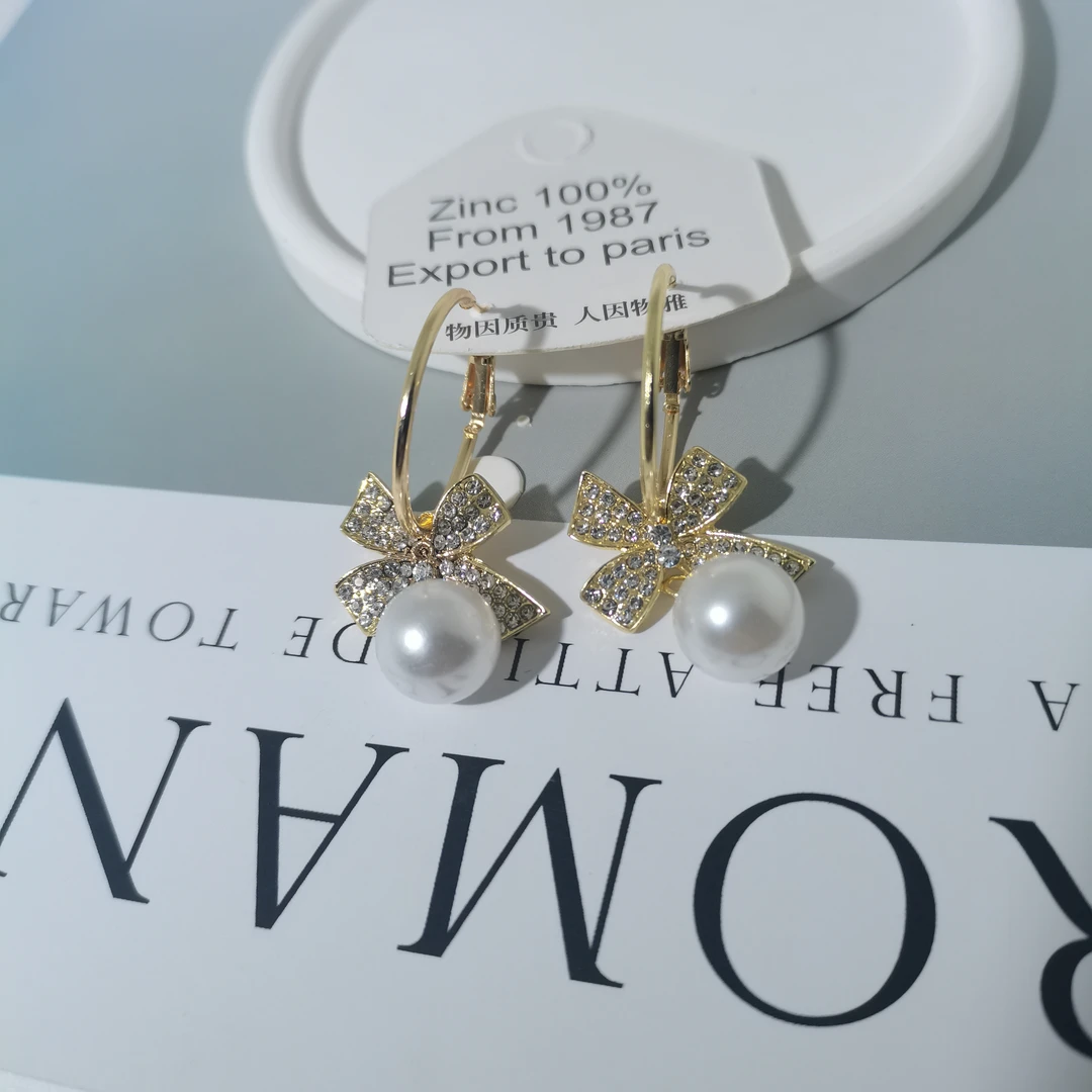 铜合金耳饰 气质轻奢百搭简约简约优雅精致网红设计师耳环F3220