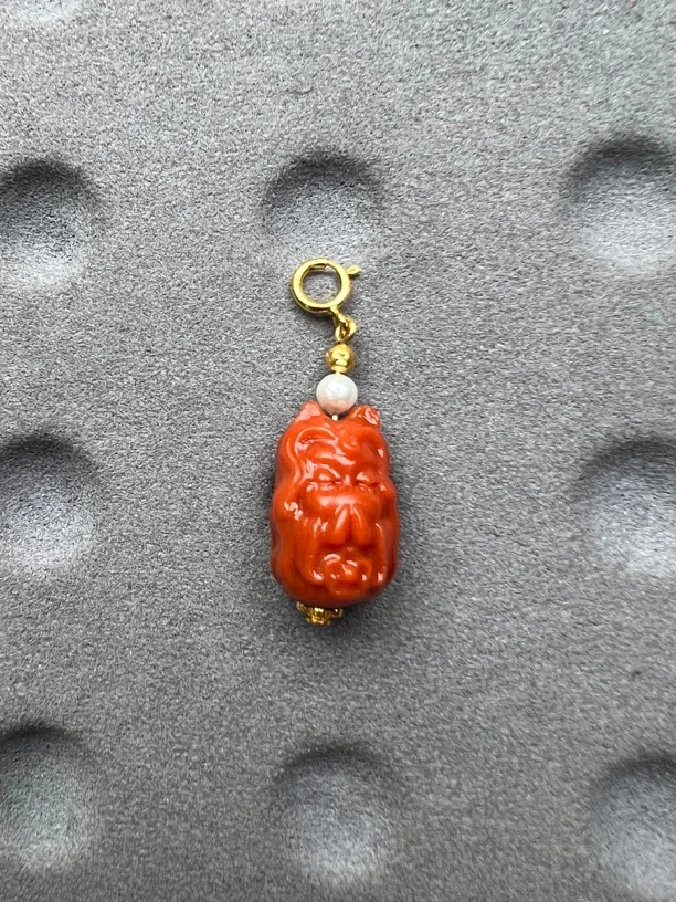 X32南红满肉凤九九尾狐万能扣吊坠、滴流15*10多样性发一个