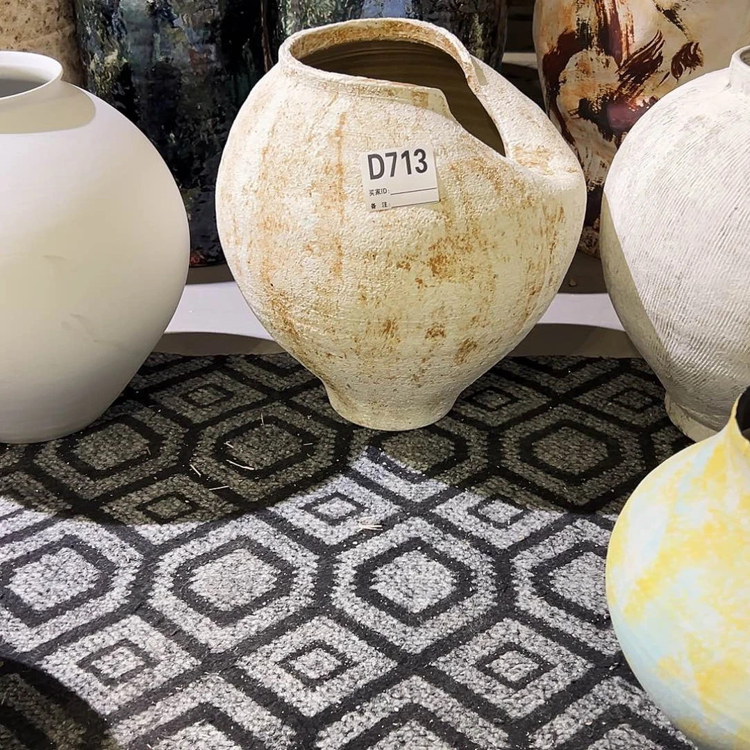 瓶D713高32口15陶瓷花瓶无孔