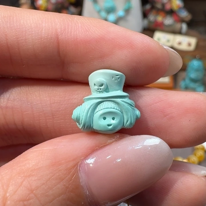 绿松石未镶嵌小女巫配饰