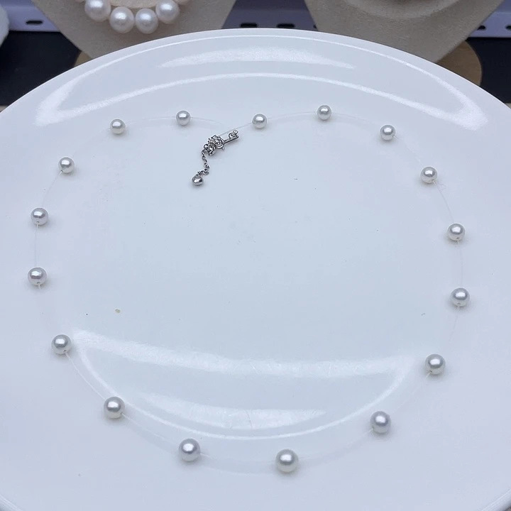 淡水珍珠颈饰银S925镶嵌