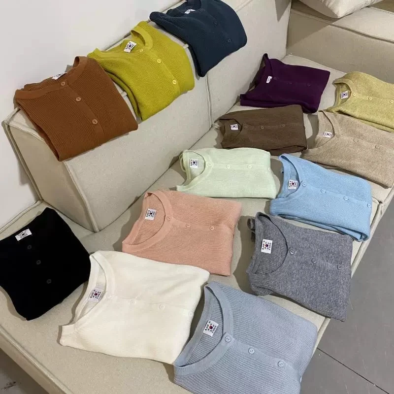 @8911 针织开衫女薄款春装2025年紫色上衣春打底衫内搭
