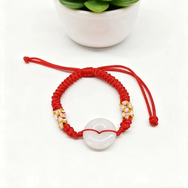 天然缅甸A货  翡翠平安扣手绳