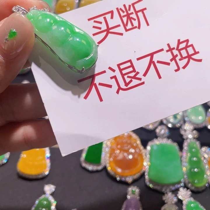 翡翠银S925镶嵌颈饰