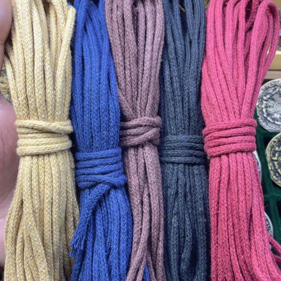 五种颜色抽芯棉绳各10米