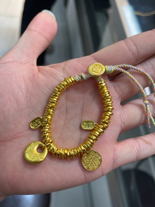 足银手链 热款 盘缠手链可调节圈口 999金包999银