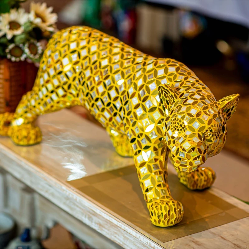 【本尼家】走豹-豹子家族多款式集合-玻璃钢艺术贴片装饰家居摆件