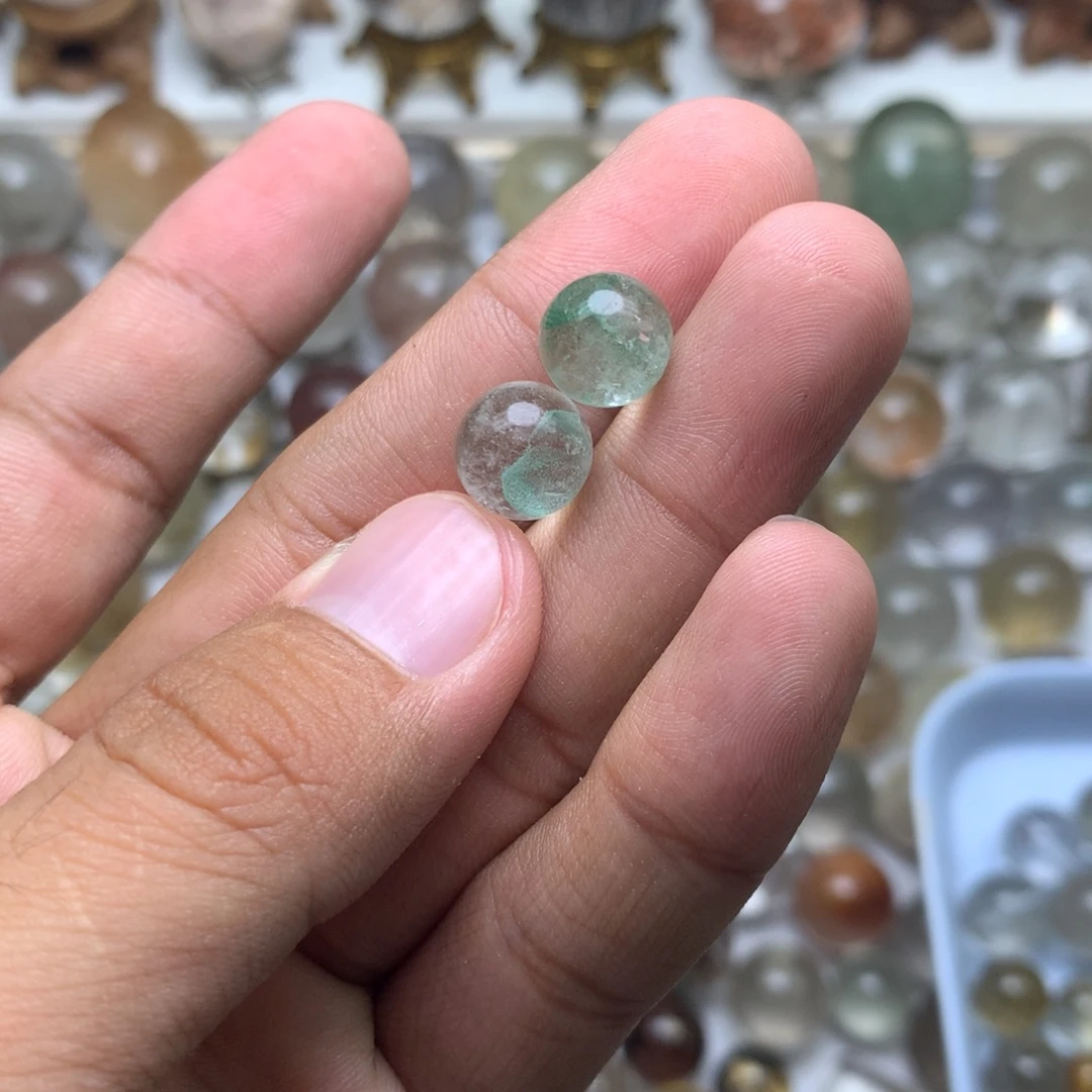 胜***子水晶珠宝半成品未镶嵌翠幽灵球