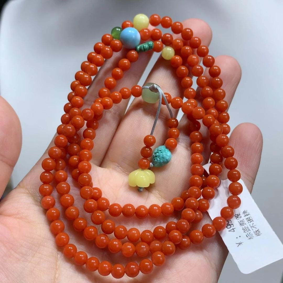 颈饰未镶嵌南红玛瑙4➕mm