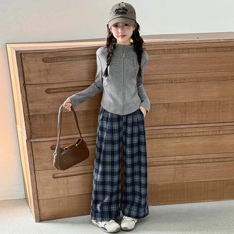 女童春秋季套装2025新款女大童秋装韩系外套儿童休闲超好看两件套