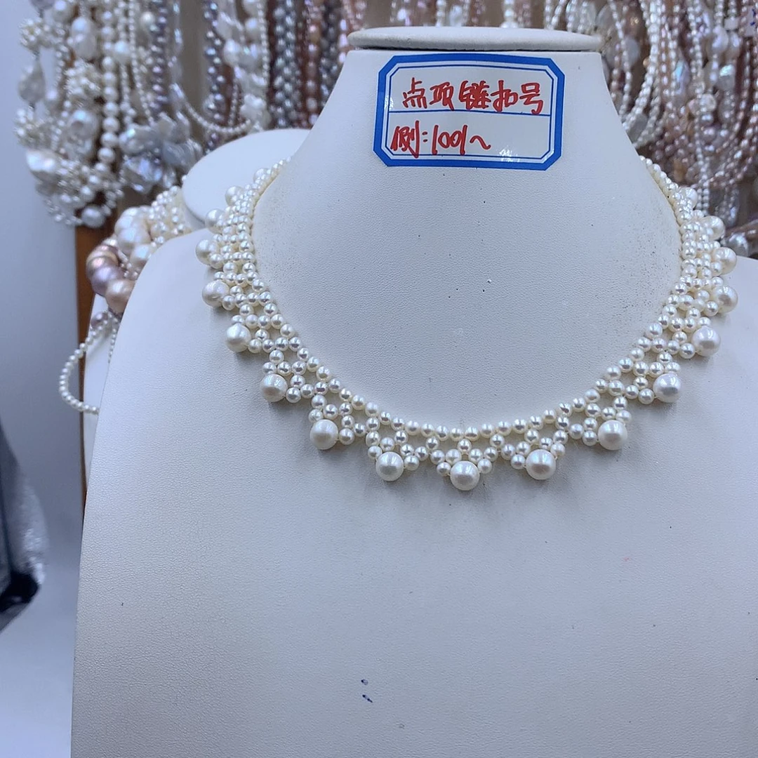 银S925镶嵌项链耳饰淡水珍珠