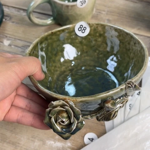 碗微微瑕疵手工手捏咖啡杯壶承