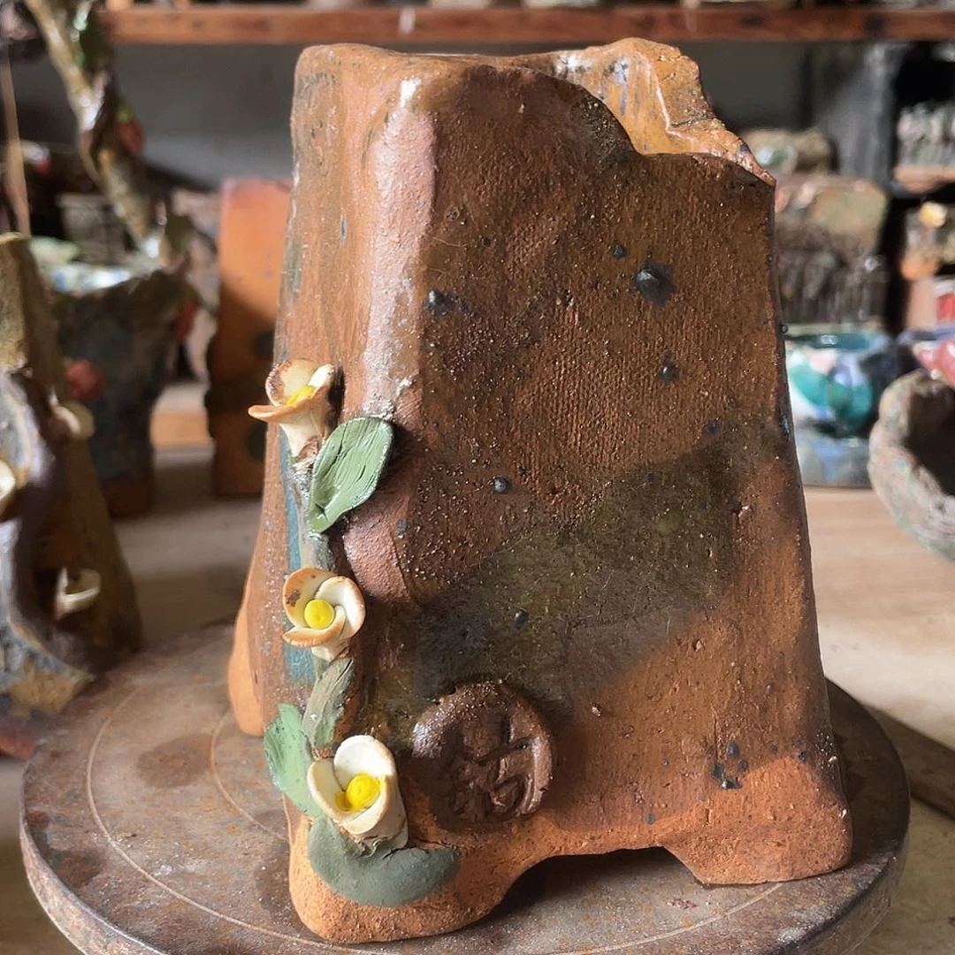 福利高温粗陶手工花盆1