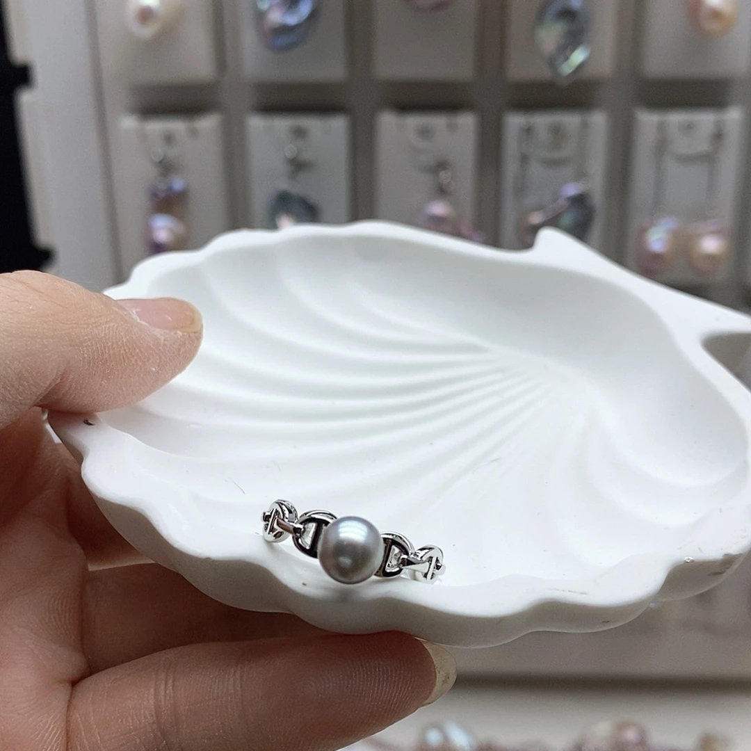 颈饰合金淡水珍珠