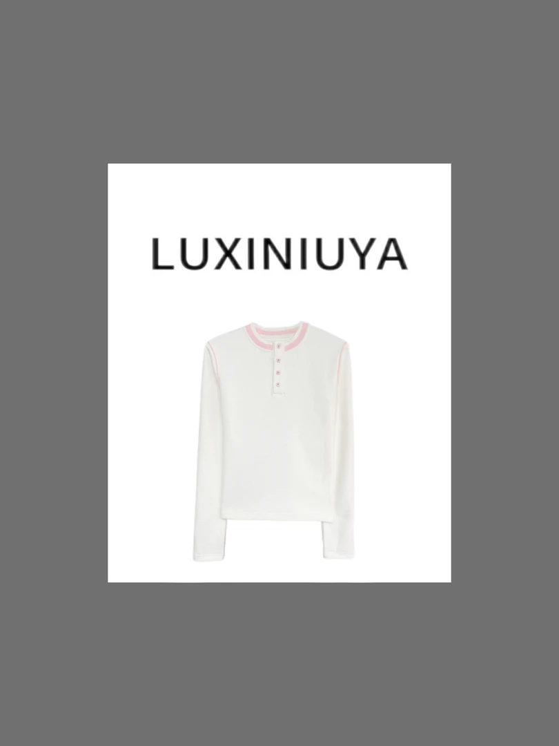 【LUXINIUYA】“亲肤感” 羊毛+莱赛尔双面磨毛软糯打底上衣#QDS502