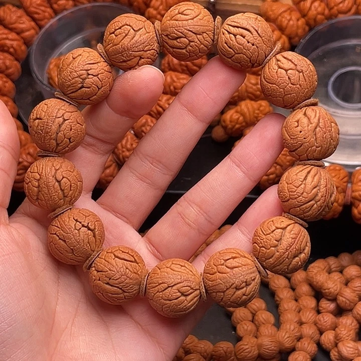 手串桃核精品金丝龙珠1.9