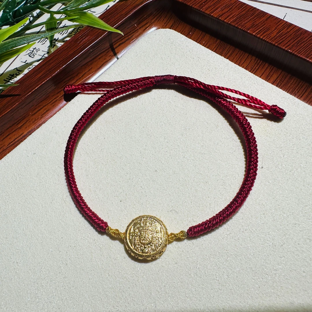 【珍珍严选】18K金镶钻扎基娘娘红绳-多样性发其一-S182-HJSS86