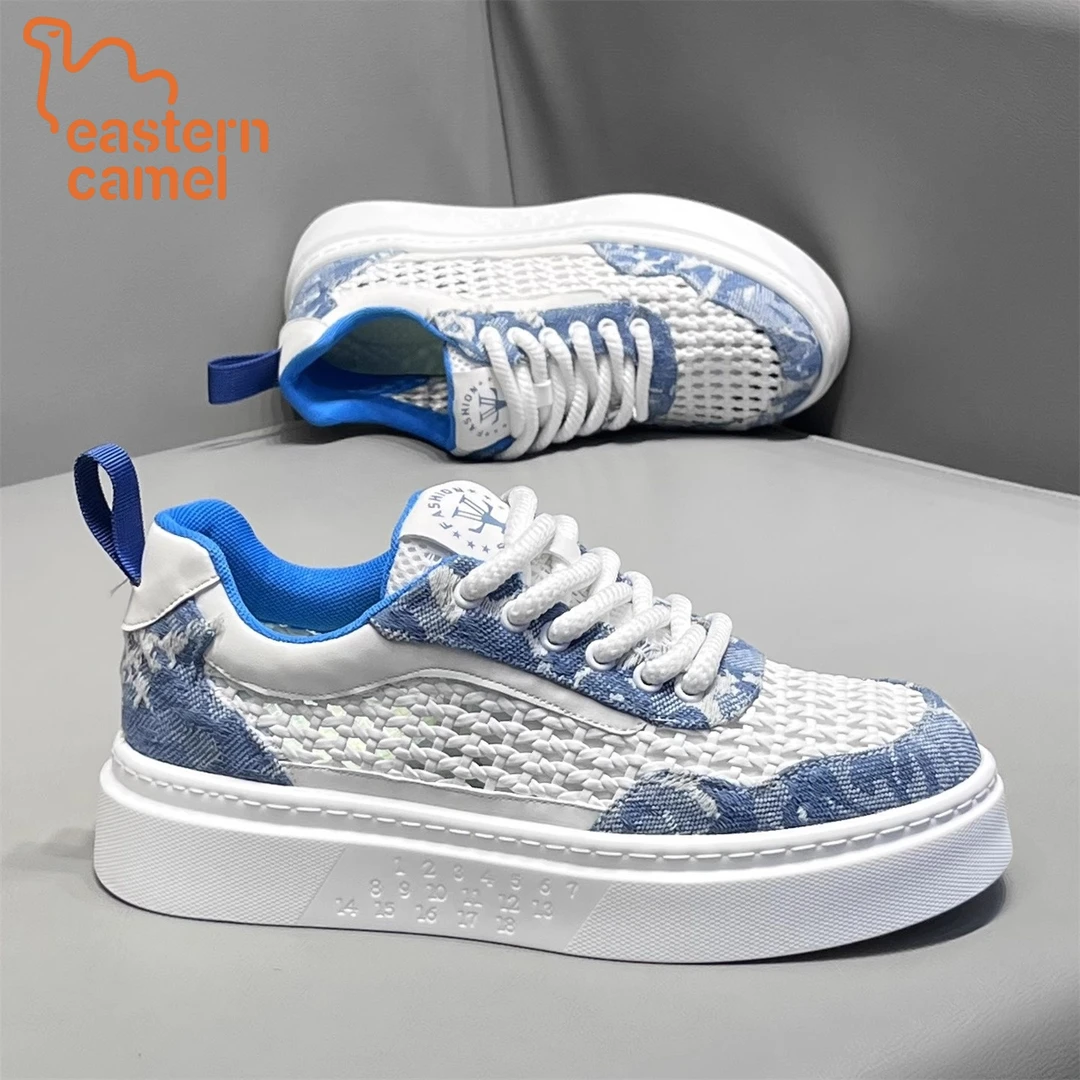 东方骆驼男鞋夏季透气网面鞋薄款低帮板鞋潮流时尚运动休闲潮鞋子