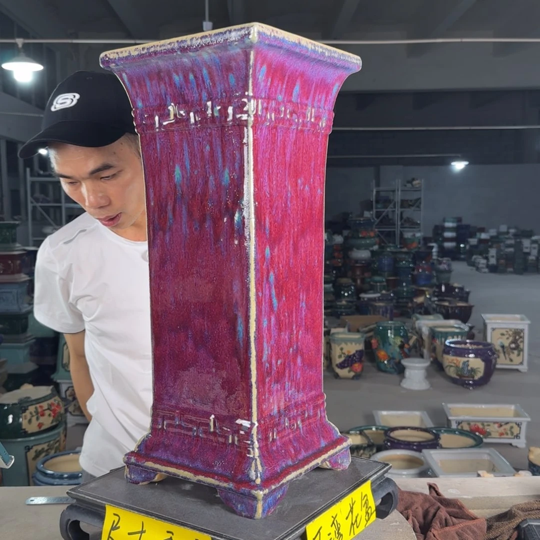 一风堂石湾花盆 内口19，外高53微瑕