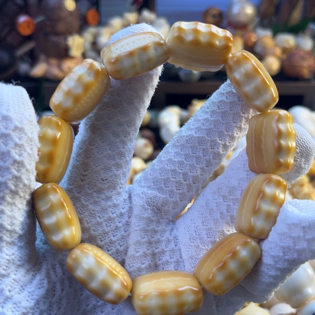 菩提根/象牙果手串-烤色黄油饼干