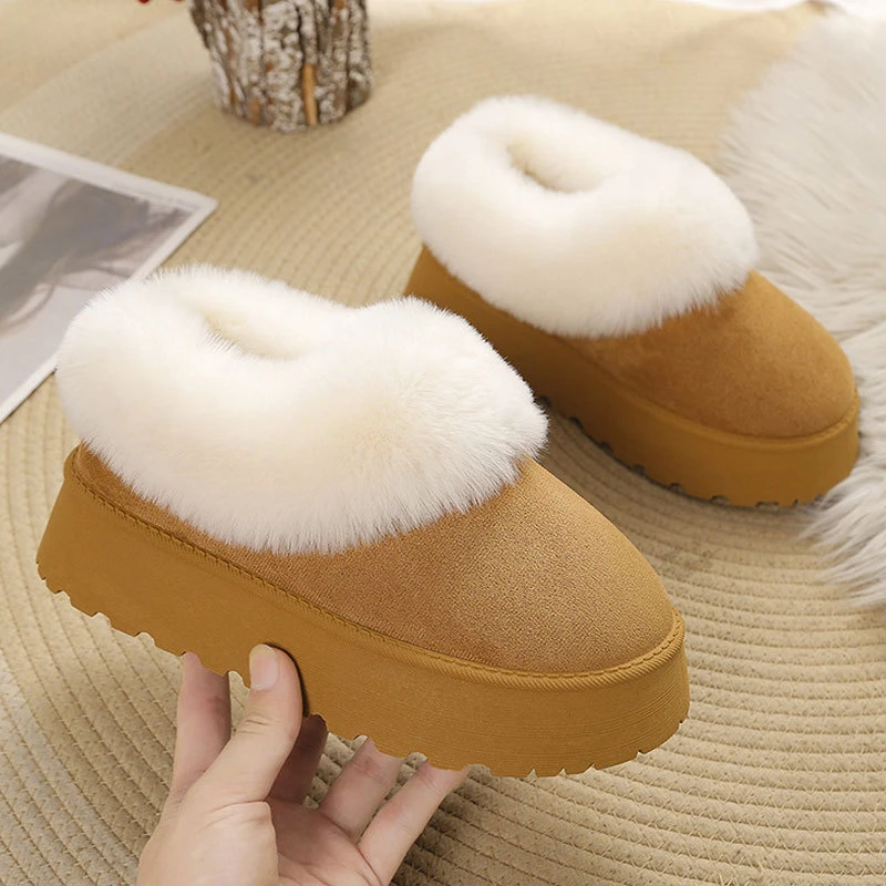 2025年冬季新款雪地靴女韩版百搭毛绒女棉鞋短筒加绒保暖爆款