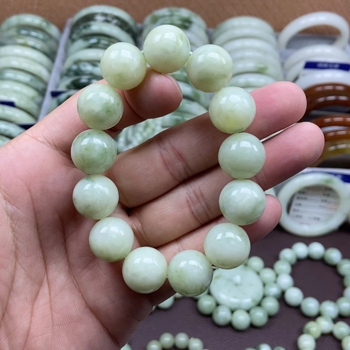 蛇纹石玉未镶嵌手链