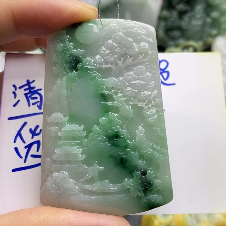 颈饰未镶嵌翡翠天然翡翠