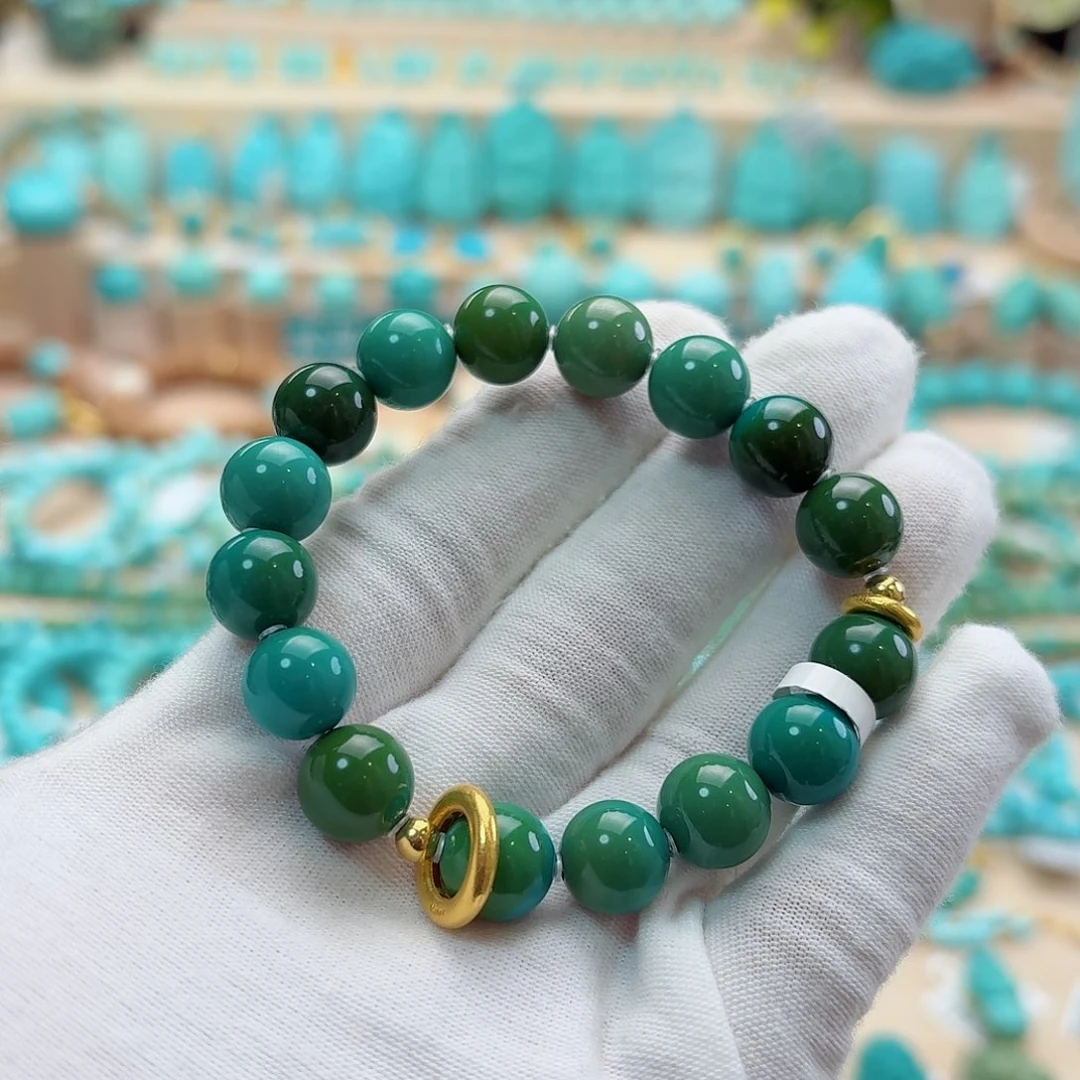 绿松石18K金镶嵌珠宝奇石10