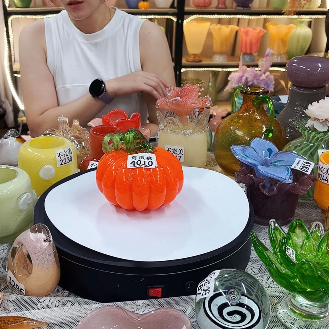 4010微瑕 家悦琉璃花瓶摆件