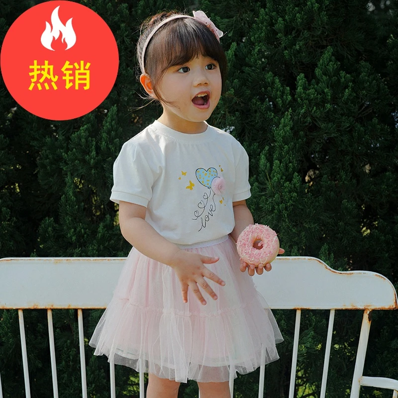 品牌女童新款短袖T恤夏季女宝宝洋气小童韩版上衣夏装XGT33049