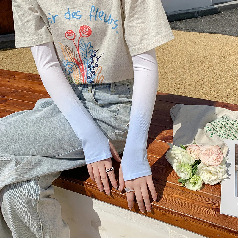 冰袖女臂袖亲子青年春季骑行渐变情侣网红夏季长款袖套新款爆款