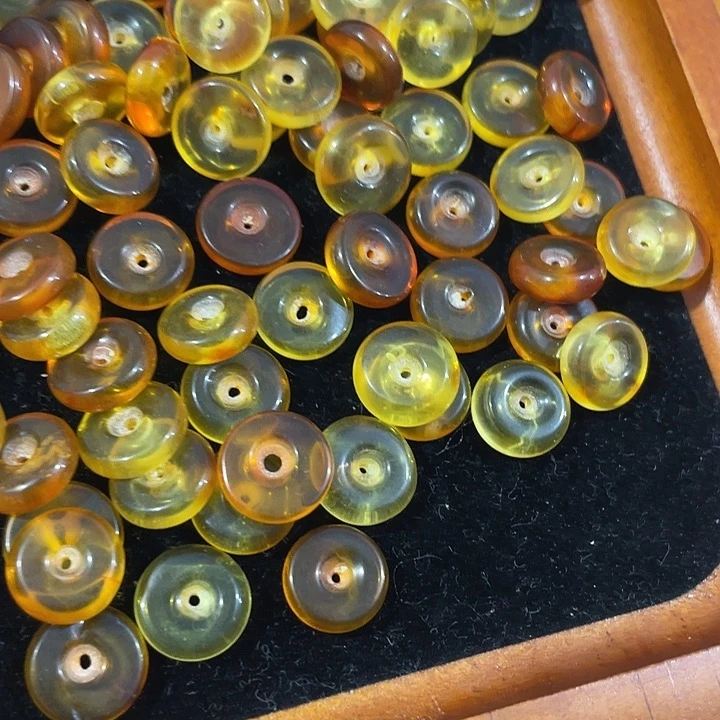 合金玛瑙/玉髓珠宝半成品6号5个12mm天然蜜蜡隔片