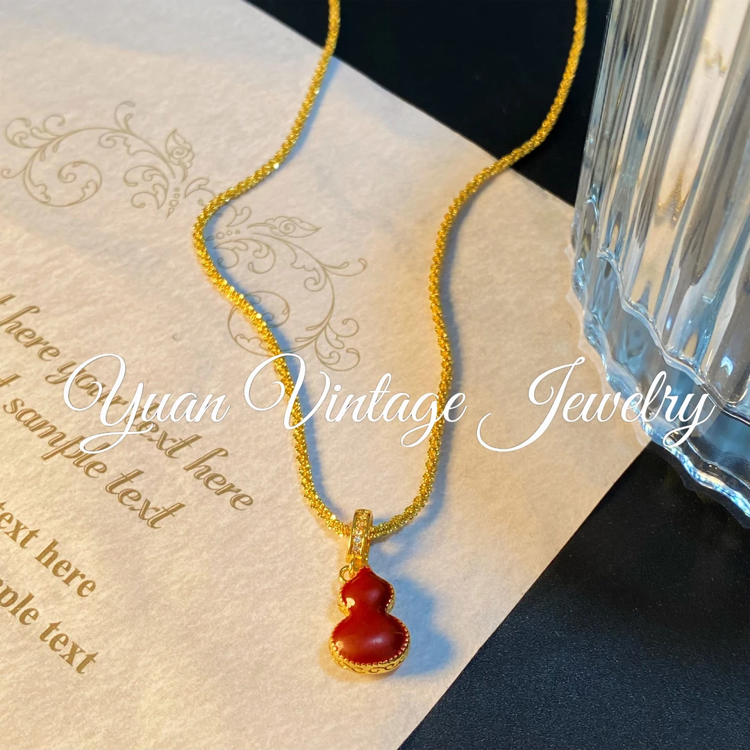 渡K金 44G21-48 法★【双面福禄】秋冬 YRoNar 欧斯伽斯 项链